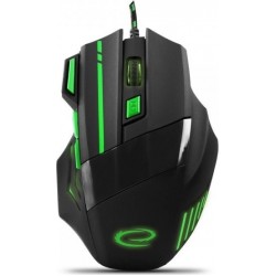 Миша Esperanza MX201 Black/Green USB (EGM201G)
