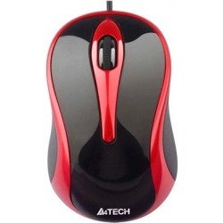 Миша A4Tech N-350-2 Black-Red V-TRACK USB