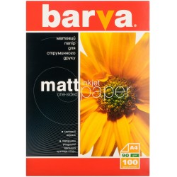 Фотопапір матовий Barva, 100 аркушів A4, 90г/м2 (IP-A090-001) Фотопапір матовий Barva, 100 аркушів A4, 90г/м2 (IP-A090-001)