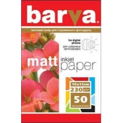 Фотопапір матовий Barva, 50 аркушів A6, 230г/м2 (IP-A230-023) Фотопапір матовий Barva, 50 аркушів A6, 230г/м2 (IP-A230-023)
