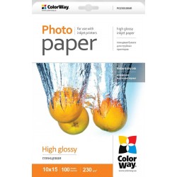 Фотопапір глянцевий ColorWay, 100 аркушів A6, 230г/м2 (PG2301004R) Фотопапір глянцевий ColorWay, 100 аркушів A6, 230г/м2 (PG2301004R)