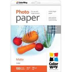 Фотопапір матовий ColorWay, 100 аркушів A6, 190г/м2 (PM1901004R) Фотопапір матовий ColorWay, 100 аркушів A6, 190г/м2 (PM1901004R)