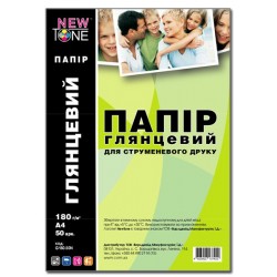 Фотопапір глянцевий NewTone, 50 аркушів A4, 180г/м2 (G180.50N) Фотопапір глянцевий NewTone, 50 аркушів A4, 180г/м2 (G180.50N)