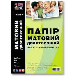 Фотопапір матовий NewTone, 50 аркушів A4, 140г/м2 (MD140.50N) Фотопапір матовий NewTone, 50 аркушів A4, 140г/м2 (MD140.50N)