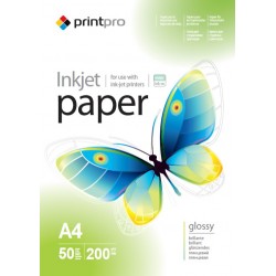 Фотопапір глянцевий PrintPro, 50 аркушів A4, 200г/м2 (PGE200050A4) Фотопапір глянцевий PrintPro, 50 аркушів A4, 200г/м2 (PGE200050A4)