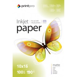 Фотопапір матовий PrintPro, 100 аркушів A6, 190г/м2 (PME1901004R) Фотопапір матовий PrintPro, 100 аркушів A6, 190г/м2 (PME1901004R)
