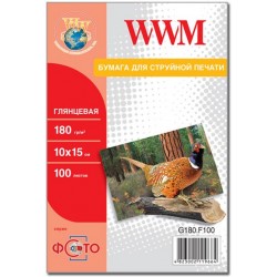 Фотопапір глянцевий WWM, 100 аркушів A6, 180г/м2