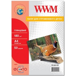 Фотопапір глянцевий WWM, 50 аркушів A4, 180г/м2 (G180.50) Фотопапір глянцевий WWM, 50 аркушів A4, 180г/м2 (G180.50)