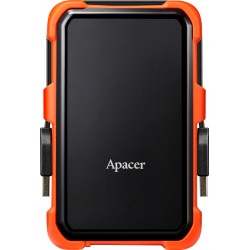 Зовнішній накопичувач 1Tb Apacer AC630, Black/Orange, 2.5", USB 3.1, водонепроницаемый/ударопрочный (AP1TBAC630T-1)