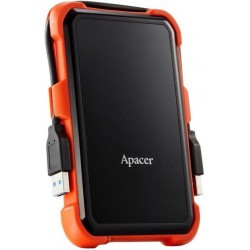 Зовнішній накопичувач 1Tb Apacer AC630, Black/Orange, 2.5", USB 3.1, водонепроницаемый/ударопрочный (AP1TBAC630T-1)