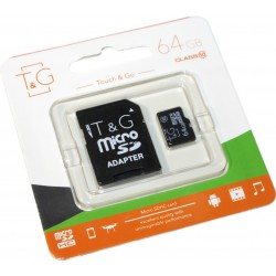 Карта пам'яті microSDHC 64ГБ T&G, Class 10 (TG-64GBSDCL10-01) Карта пам'яті microSDHC 64ГБ T&G, Class 10 (TG-64GBSDCL10-01)
