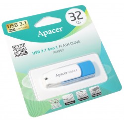 USB флеш-накопичувач 32GB Apacer AH357 Blue (AP32GAH357U-1) USB флеш-накопичувач 32GB Apacer AH357 Blue (AP32GAH357U-1)