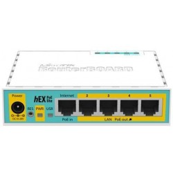 Роутер Mikrotik hEX PoE Lite (RB750UPR2) Роутер Mikrotik hEX PoE Lite (RB750UPR2)