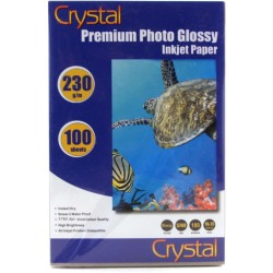 Фотопапір глянцевий Crystal, 100 аркушів A6, 230г/м2