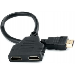 Перехідник ATcom HDMI (тато) - 2х HDMI (мама)