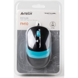 Миша A4Tech Fstyler FM10 Black+Blue USB