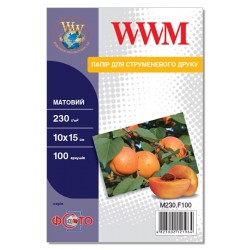 Фотопапір матовий WWM, 100 аркушів A6, 230г/м2 (M230.F100) Фотопапір матовий WWM, 100 аркушів A6, 230г/м2 (M230.F100)
