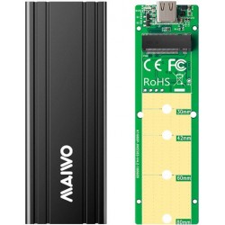 Зовнішня кішеня 1,8" Maiwo K1686P для M.2 NVMe (PCIe) через USB3.1 GEN2 Type-C