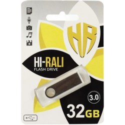 USB флеш-накопичувач 32GB Hi-Rali USB 3.0 Shuttle series Silver (HI-32GB3SHSL) USB флеш-накопичувач 32GB Hi-Rali USB 3.0 Shuttle series Silver (HI-32GB3SHSL)
