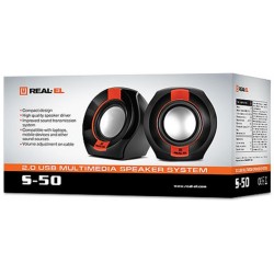 Акустика 2.0 REAL-EL S-50 Black-Red (S-50 BLACK-RED) Акустика 2.0 REAL-EL S-50 Black-Red (S-50 BLACK-RED)