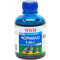 Чорнила WWM Epson L100/110/200/210/300/350/355/550/555, Cyan, 200 г (E64/C) Чорнила WWM Epson L100/110/200/210/300/350/355/550/555, Cyan, 200 г (E64/C)