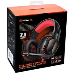 Навушники REAL-EL GDX-8000 Vibration 7.1 Black/Red USB
