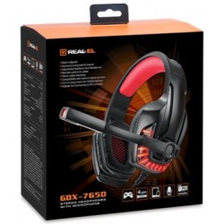 Навушники REAL-EL GDX-7650 Black/Red