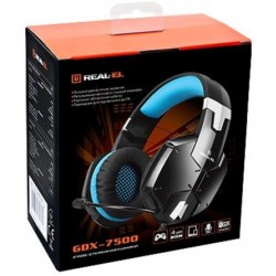 Навушники REAL-EL GDX-7500 Backlit Black/Blue