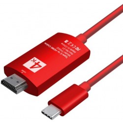 Кабель HDMI на Type C 2.0 м. Extradigital HDMI v1.4 (KBH1751)