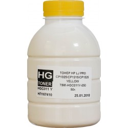 Тонер HP CLJ CP1025, M175/275, Canon LBP-7010Y/7018Y, Yellow, 50 г, HG (TSM-HGC011Y-050) Тонер HP CLJ CP1025, M175/275, Canon LBP-7010Y/7018Y, Yellow, 50 г, HG (TSM-HGC011Y-050)