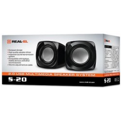 Акустика 2.0 REAL-EL S-20 Black (S-20 BLACK) Акустика 2.0 REAL-EL S-20 Black (S-20 BLACK)
