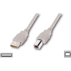 Кабель USB 2.0 - 0.8м AM/BM (CABLE USB-AM / USB-BM 0.8M WHITE) Кабель USB 2.0 - 0.8м AM/BM (CABLE USB-AM / USB-BM 0.8M WHITE)