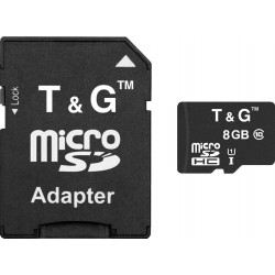 Карта пам'яті microSDHC 8ГБ T&G, UHS-I Class 10 (TG-8GBSD10U1-01) Карта пам'яті microSDHC 8ГБ T&G, UHS-I Class 10 (TG-8GBSD10U1-01)