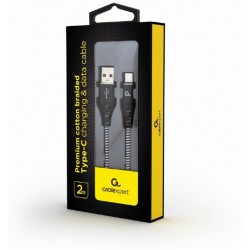 Кабель Cablexpert (CC-USB2B-AMCM-2M-BW), USB2.0 - USB Type C, 2м Кабель Cablexpert (CC-USB2B-AMCM-2M-BW), USB2.0 - USB Type C, 2м