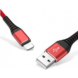 Кабель USB - Lightning, Extradigital, Red, 1.0м, 2.1A (KBU1758) Кабель USB - Lightning, Extradigital, Red, 1.0м, 2.1A (KBU1758)