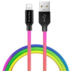 Кабель USB - Lightning, ColorWay, Mix, 1м, 2.4A (CW-CBUL016-MC) Кабель USB - Lightning, ColorWay, Mix, 1м, 2.4A (CW-CBUL016-MC)