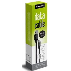 Кабель USB - microUSB, Black, 1 м, 2.1A ColorWay (CW-CBUM002-BK) Кабель USB - microUSB, Black, 1 м, 2.1A ColorWay (CW-CBUM002-BK)