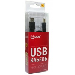 Кабель USB 2.0 (AM) - USB 2.0 (BM), 1.8 м, Black, Extradigital (KBU1620) Кабель USB 2.0 (AM) - USB 2.0 (BM), 1.8 м, Black, Extradigital (KBU1620)