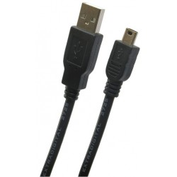 Кабель USB 2.0 - 0.5м AM/mini-B 5P Extradigital, блістер чорний (KBU1627) Кабель USB 2.0 - 0.5м AM/mini-B 5P Extradigital, блістер чорний (KBU1627)