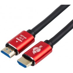 Кабель HDMI - HDMI, 10 м, Black/Red, V2.0, Atcom, позолоченные коннекторы (24910)