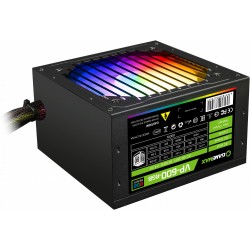 Блок живлення GameMax VP-600-RGB 600W, 12cm fan, 80 Plus Gold, 2x6+2pin, Active PF Блок живлення GameMax VP-600-RGB 600W, 12cm fan, 80 Plus Gold, 2x6+2pin, Active PF