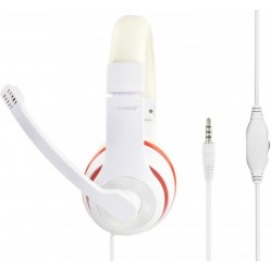 Навушники Gembird MHS-03-BKWT White (MHS-03-WTRD) Навушники Gembird MHS-03-BKWT White (MHS-03-WTRD)