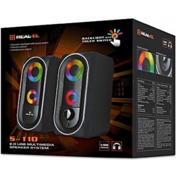 Акустика 2.0 REAL-EL S-110 Black UAH (S-110) Акустика 2.0 REAL-EL S-110 Black UAH (S-110)