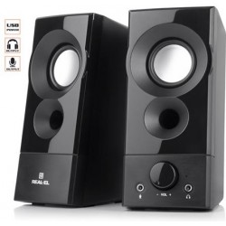 Акустика 2.0 REAL-EL S-90 Black (EL121100011) Акустика 2.0 REAL-EL S-90 Black (EL121100011)