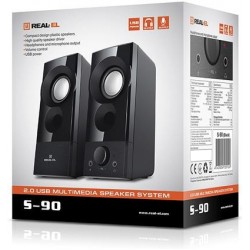 Акустика 2.0 REAL-EL S-90 Black (EL121100011) Акустика 2.0 REAL-EL S-90 Black (EL121100011)