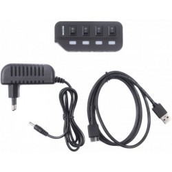 Концентратор USB Maxxter HU2A-4P-AC-02 Black, 4xUSB2.0 Концентратор USB Maxxter HU2A-4P-AC-02 Black, 4xUSB2.0