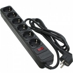 Мережевий фільтр Patron Black 1.8м 6 розеток, Black (SP-1662)