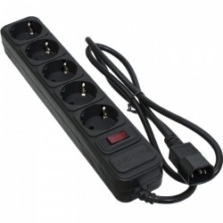 Мережевий фільтр для ДБЖ Patron Black 1 м 5 розеток, Black (SP-1053U)