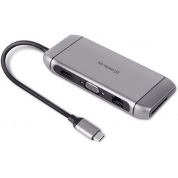 Концентратор USB REAL-EL CQ-900 Space Grey, 3xUSB3.0, RJ-45, HDMI, VGA, SD/miniSD Концентратор USB REAL-EL CQ-900 Space Grey, 3xUSB3.0, RJ-45, HDMI, VGA, SD/miniSD