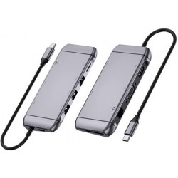 Концентратор USB REAL-EL CQ-900 Space Grey, 3xUSB3.0, RJ-45, HDMI, VGA, SD/miniSD Концентратор USB REAL-EL CQ-900 Space Grey, 3xUSB3.0, RJ-45, HDMI, VGA, SD/miniSD